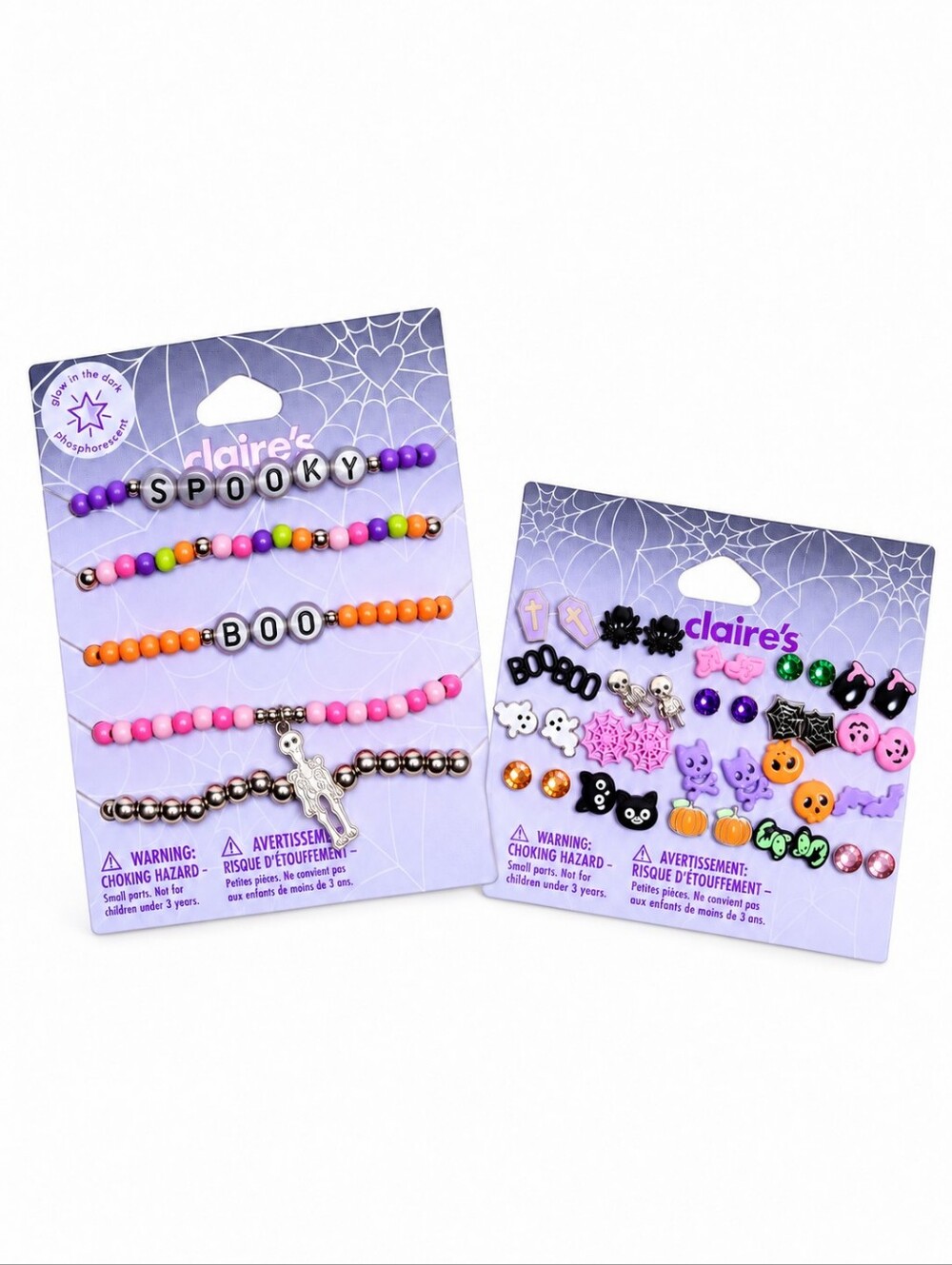 Claire’s Halloween Jewelry Bundle 20 Pair Earrings + 5 Bracelets NWT